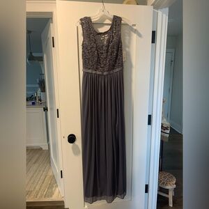 New with tag Bridesmaid dress, size 4, silver/gray